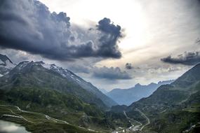 Mountains Clouds sky Landscape