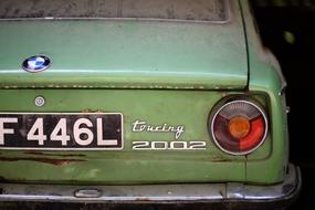 Car retro bmw green