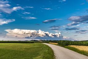 Road and Sky and Fields