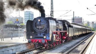 train with a steam engine in Munich