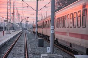 Train Station at the sunset