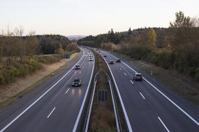 panoramic view of highway traffic in germany