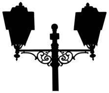 gas illumination lamp drawing