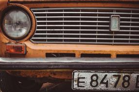 Vintage classic retro Lada Car made in the Soviet Union