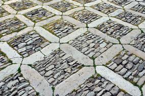 patterned paving stones in Sicily, Italy