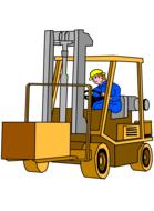 forklift truck warehouse drawing