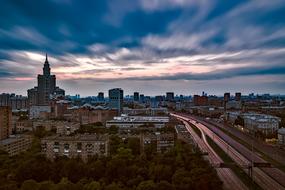 Moscow street Sunset