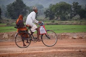 Old Couple Bicycle