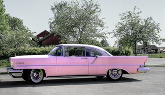 extraordinarily beautiful Car Pink Classic