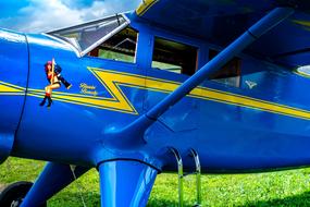 blue High Wing Airplane