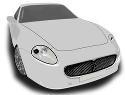 white sports car model