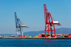 delightful Port Cranes and Containers