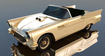 thunderbird ford oldtimer model gold