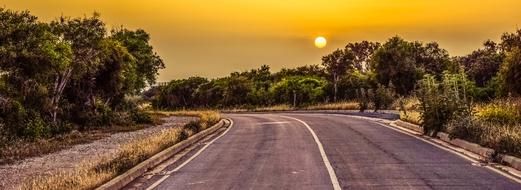 extraordinarily beautiful Road Sunset