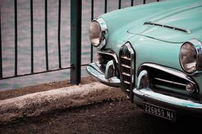 old blue Car Transportation System Vehicle