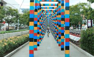 multi-colored tunnel in Mexico