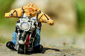 Biker Figure Motorcycle clay