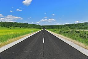 Road Asphalt Highway in countryside