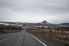 Transylvania Castle Winter road