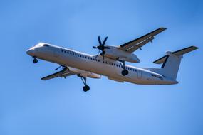 Aircraft Landing blue sky