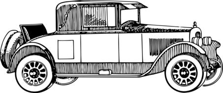 vintage automobile as a drawing