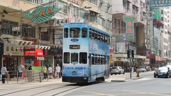 Hongkong Tram blue