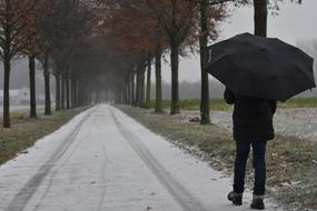 walk on a cold snowy day