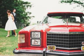 Wedding Limousine Car red