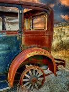 vintage Rusty car