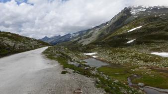 landscape of road and Mountains in Austria