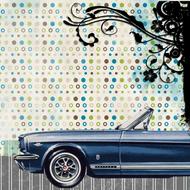 retro car background drawing