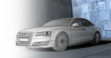 audi a8 car a drawing