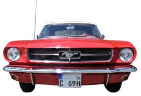 red Ford Mustang model