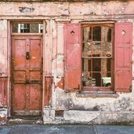 Outside Door on the old facade