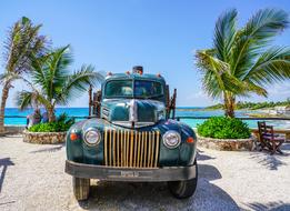 retiro truck on the beach on Cozumel