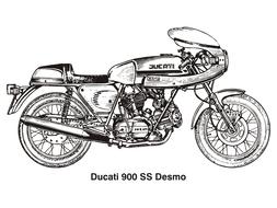 motorcycle ducati drawing