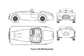 ferrari car old vintage drawing