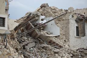 The collapse of the Rubble and buildings