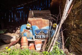 Wood Old car