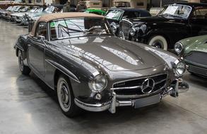 grey Oldtimer Mercedes car