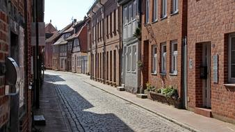 empty road in the old town