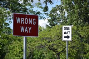 Sign Street wrong way