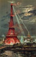 eiffel tower in paris france clipart