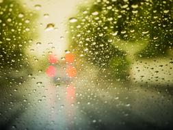 Raindrops on window