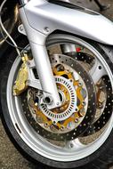 Motorcycle silver Wheel