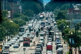 traffic of a modern city