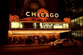 Chicago Theater at Night