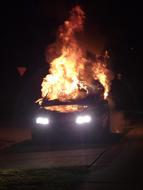 car on fire