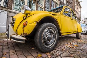 Retro Car Citroen on street