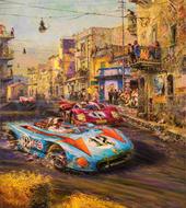 oldtimer car racing drawing